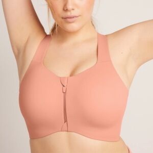 Knix Catalyst Front-Zip Sports Bra | Pink Ginger | Size 6 (Medium) | NWOT
